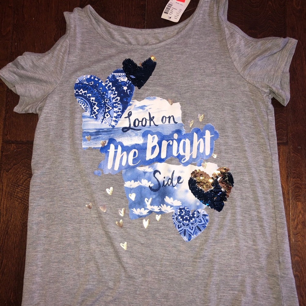 Justice cold shoulder tee